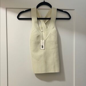 Favorite Daughter Cream Ribbed Tank Top